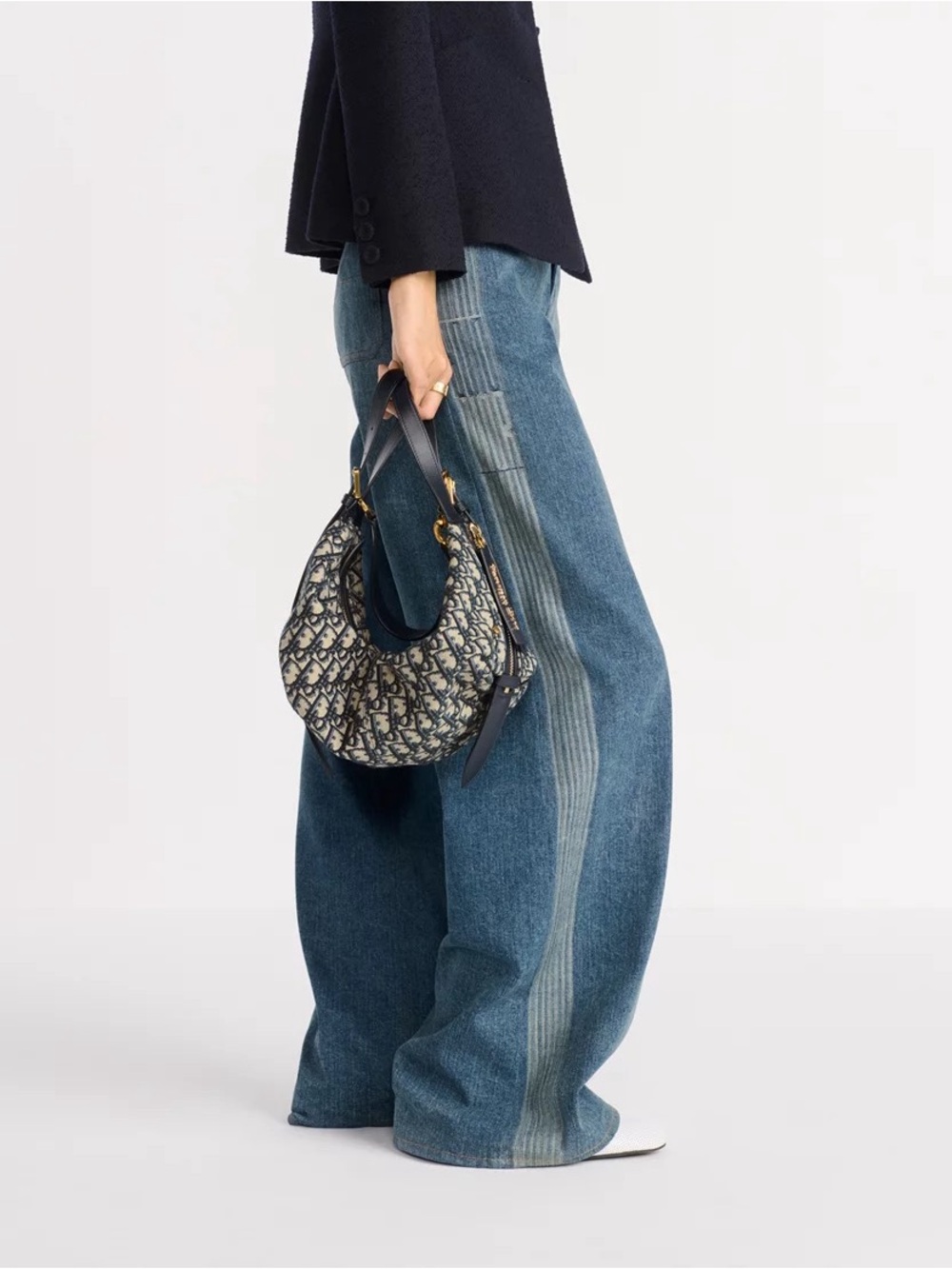 Christian Dior Journey Bag Oblique Jacquard Medium Navy Blue - Picture 8 of 12